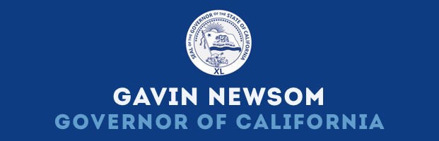 Seal of the Governor of the State of California with the name Gavin Newsom, Governor of California